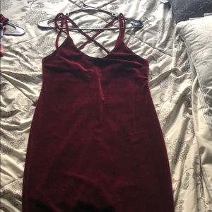 Burgundy dress